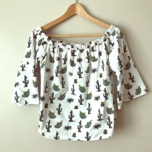 Cactus Off-Shoulder Blouse